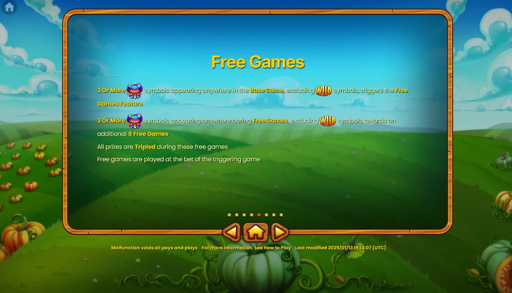 Free Games rules with the 3x multiplier