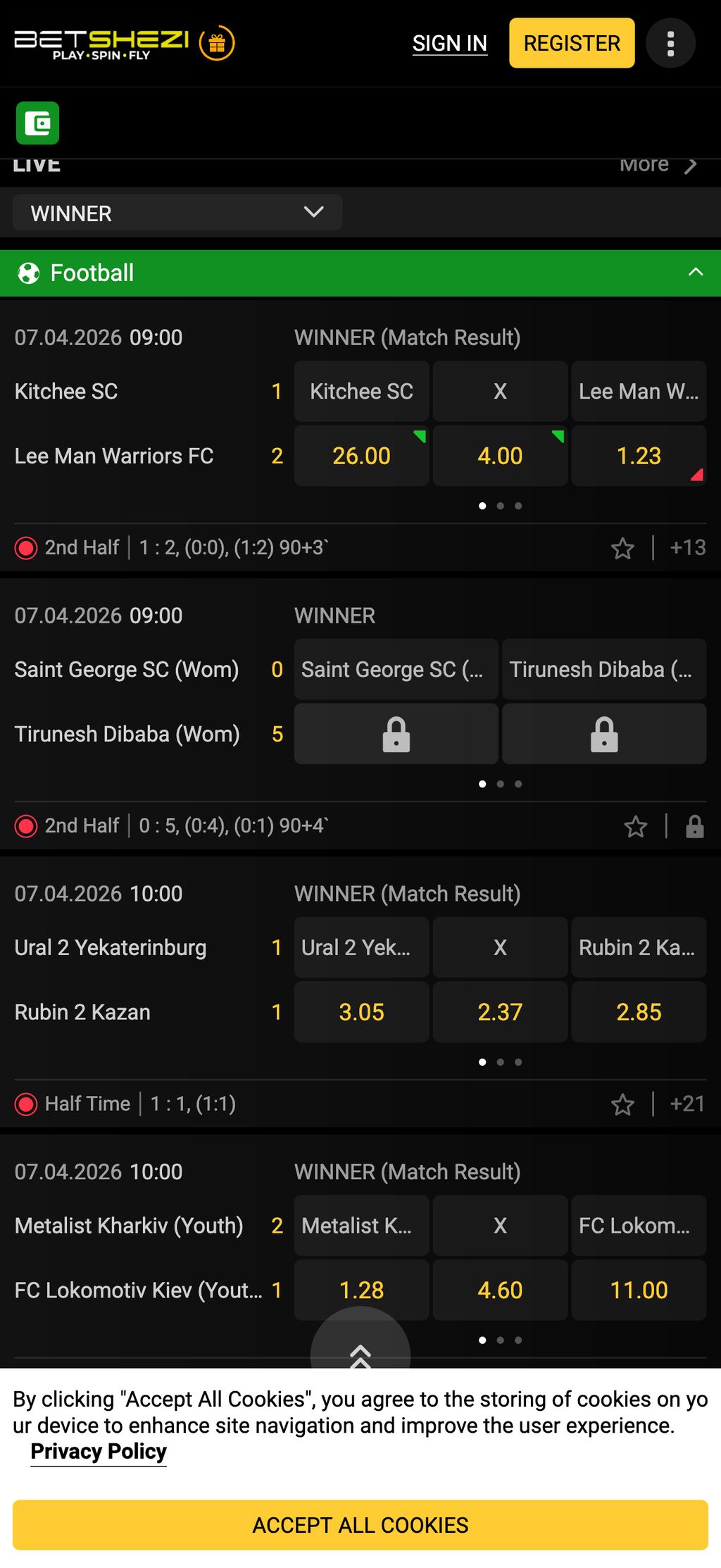 Betshezi sports betting