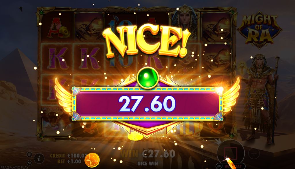 Nice Win screen triggered during a base game session