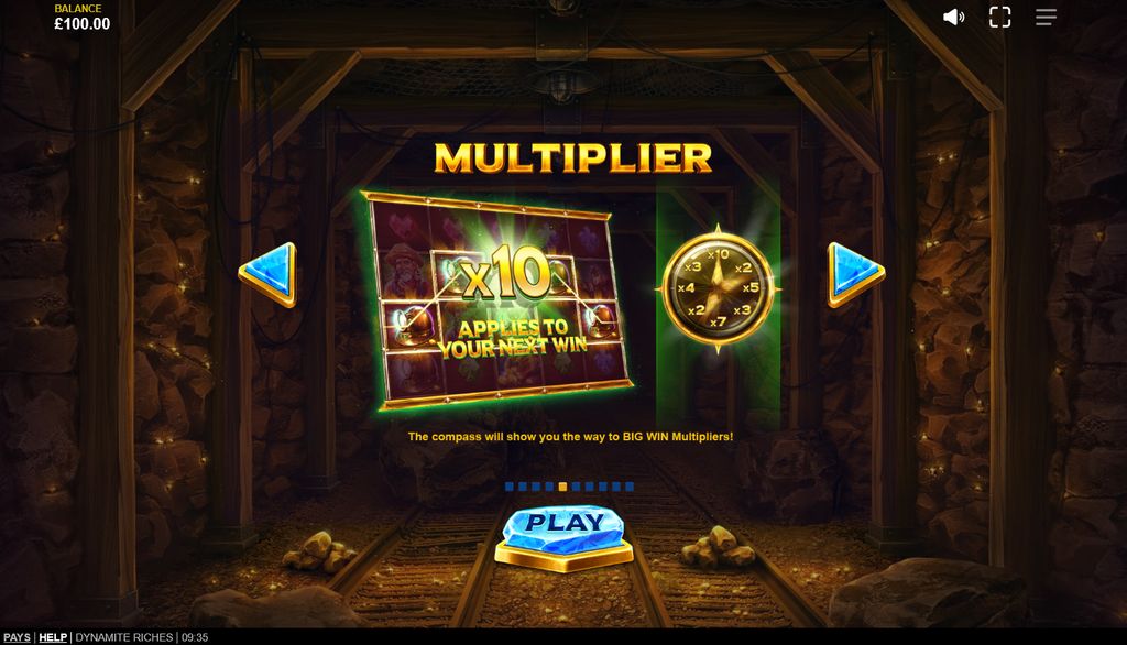 Multiplier feature — the compass assigns values from x2 up to x10