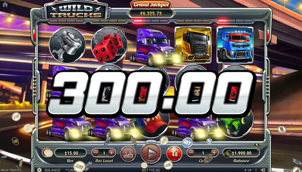 A 300-coin win during the Free Games round