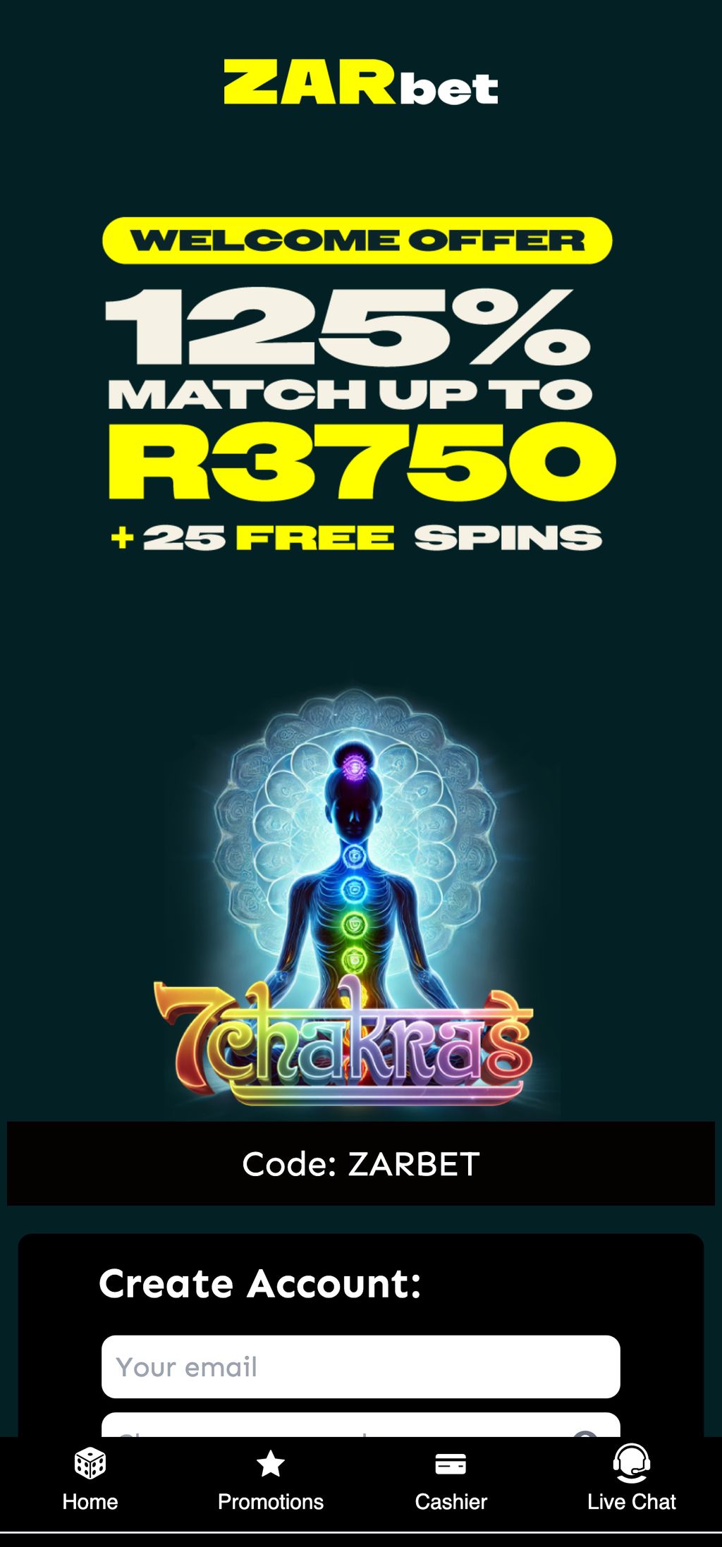 Zarbet welcome bonus offer