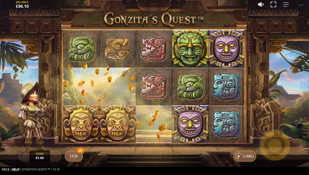 Three Stone Slabs with multipliers trigger the Free Spins bonus
