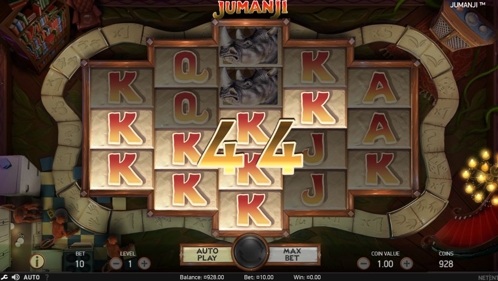 Base game win with K symbol