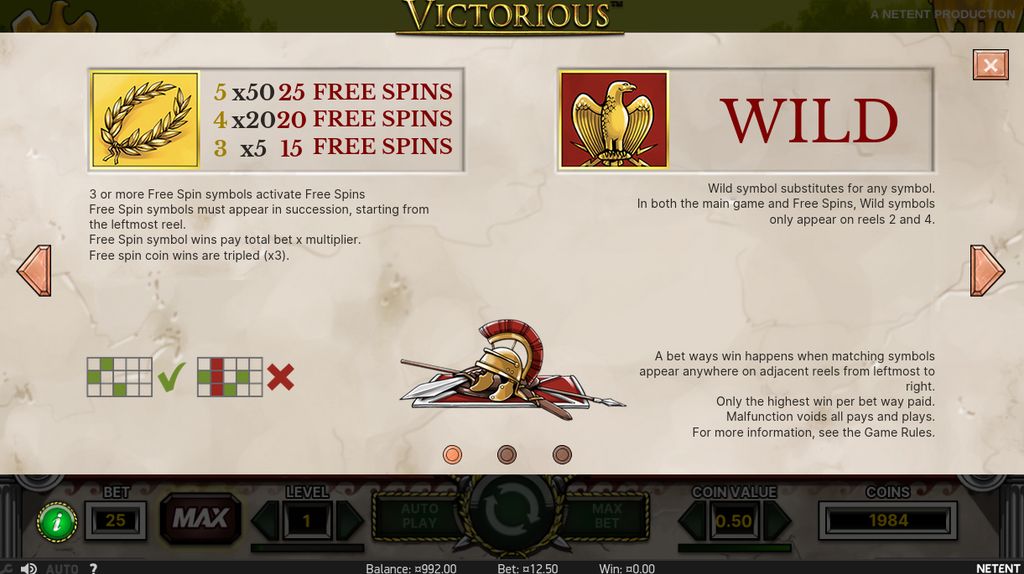 Free Spins feature showing Golden Wreath symbols that trigger the bonus round