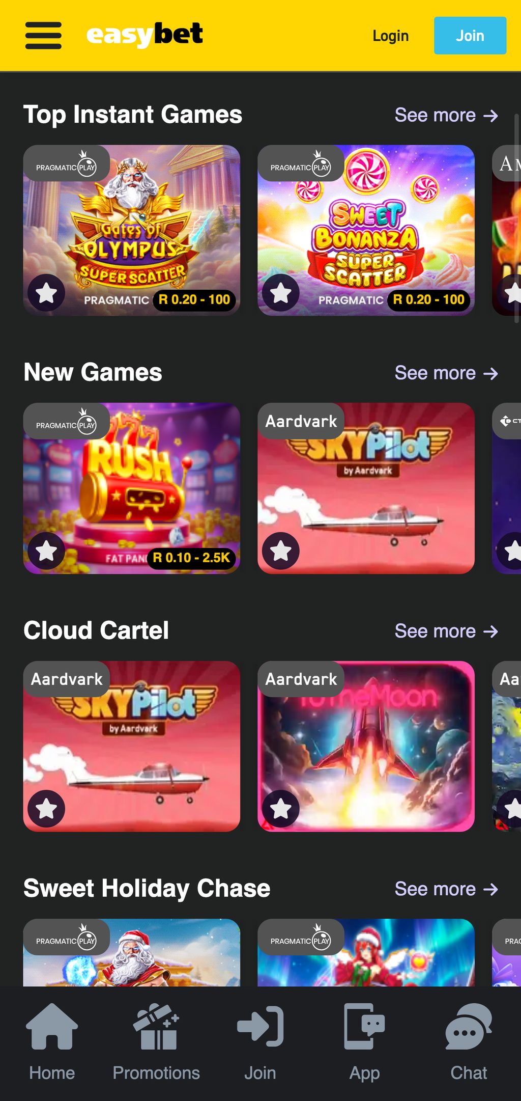 Easybet casino games