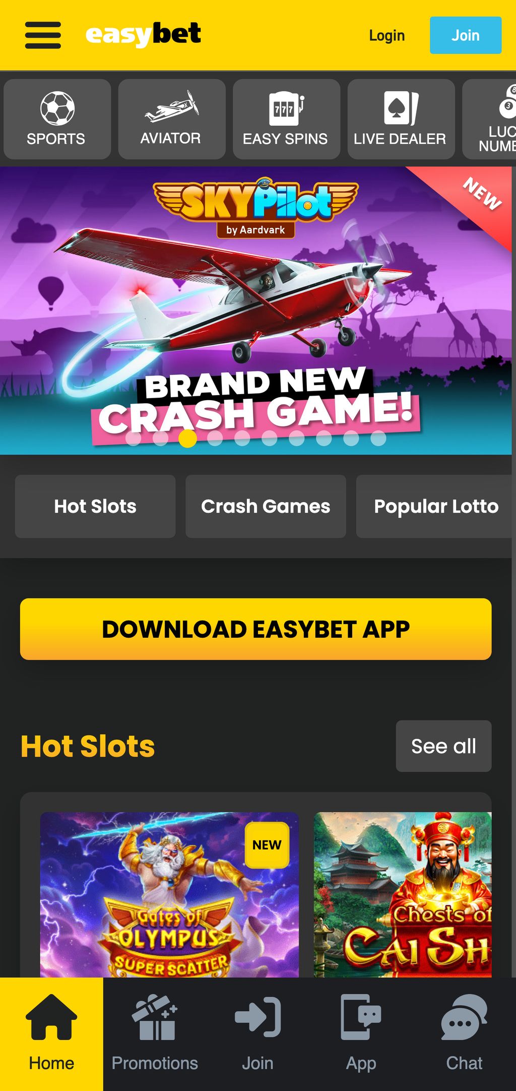 Easybet official website