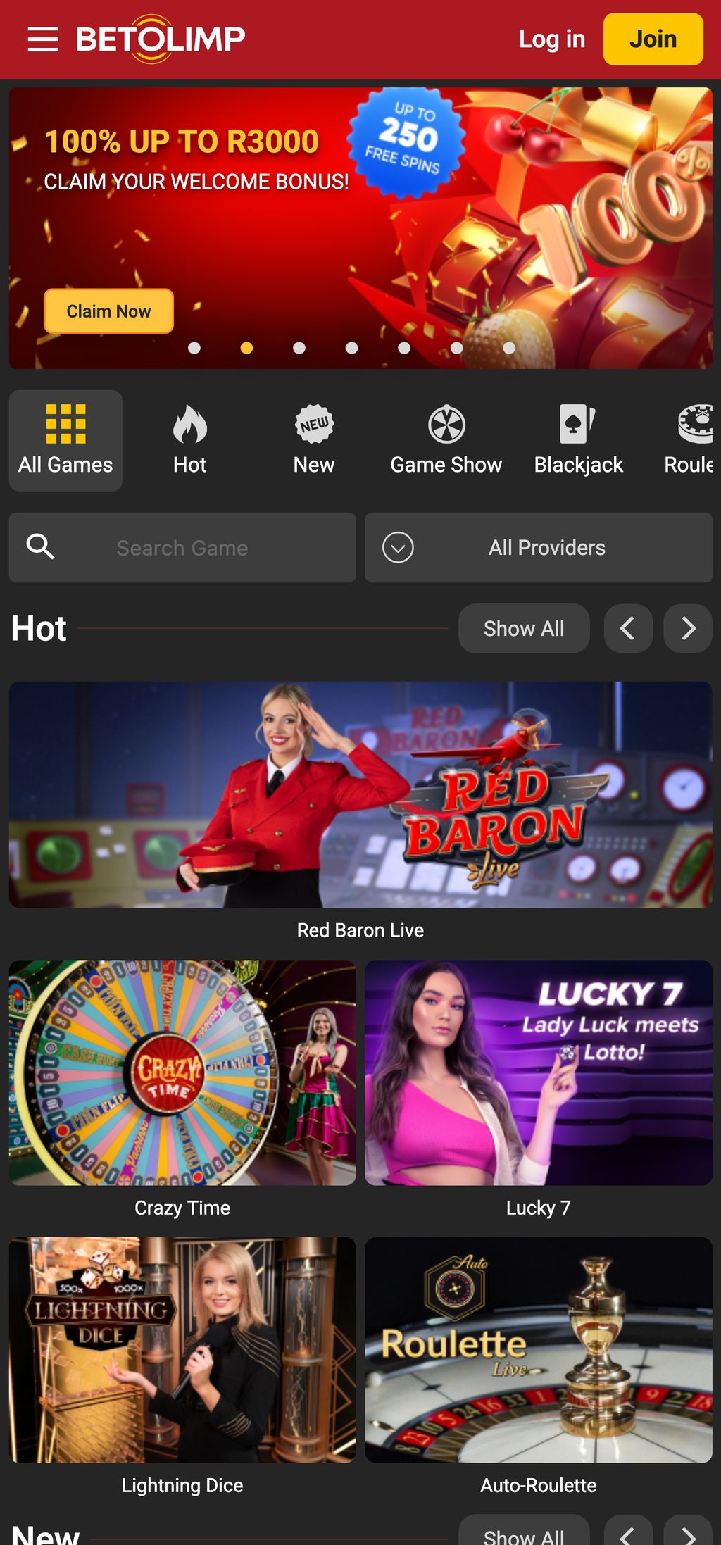 BetOlimp live casino