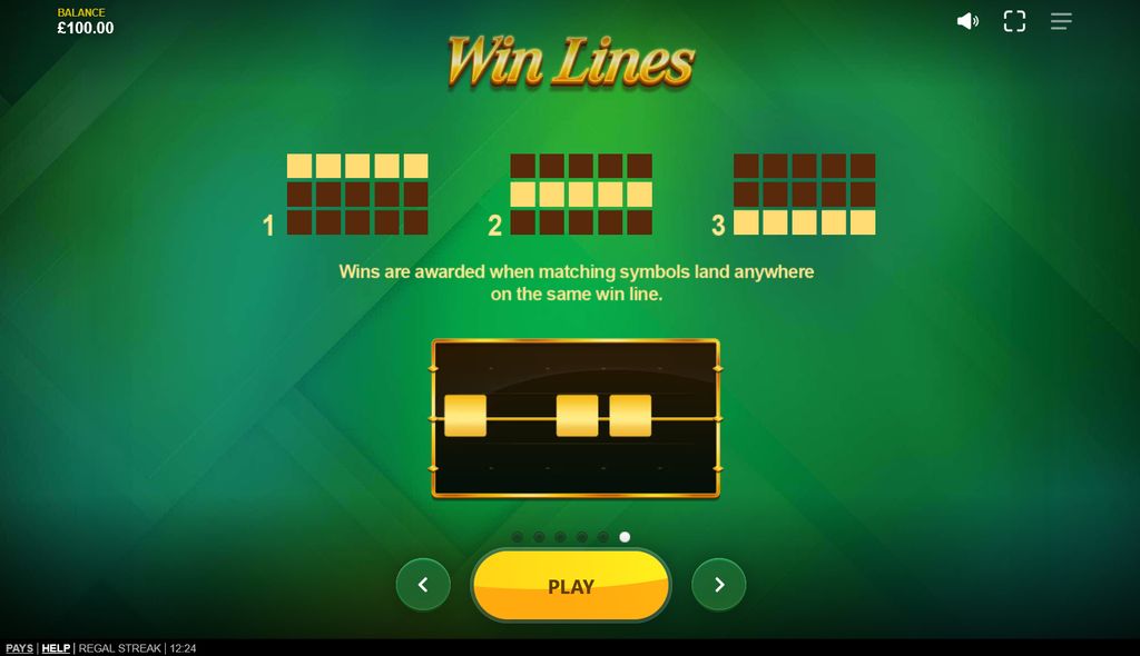 Symbol Wins paytable showing all multiplier values