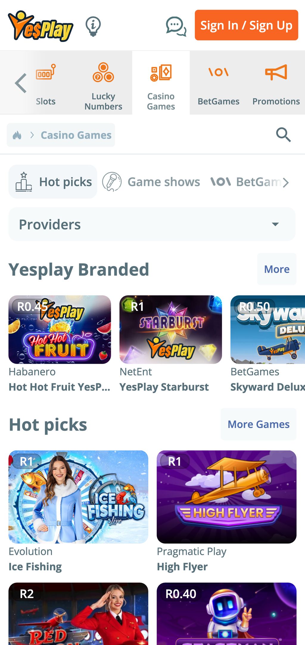 YasPlay's casino