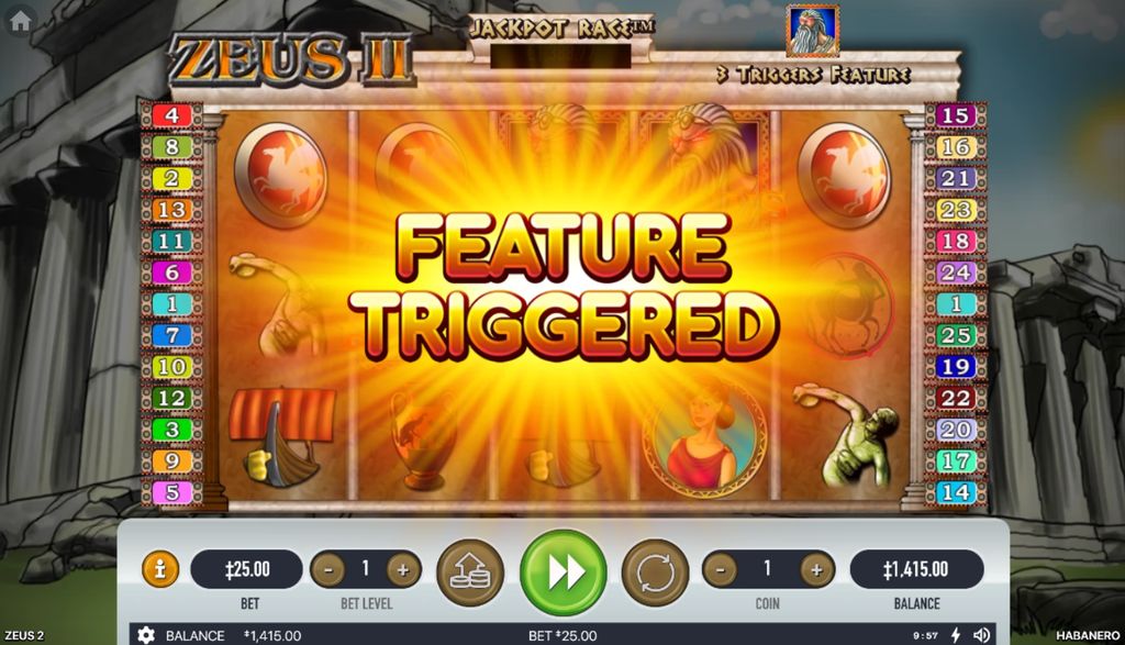 Feature Triggered the Free Games feature