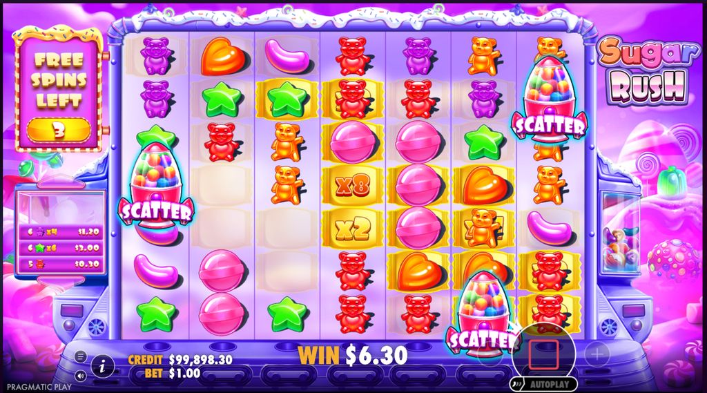Free Spins round featuring sticky multiplier spots.