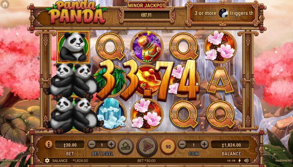 Stacked Panda Wilds delivering a win