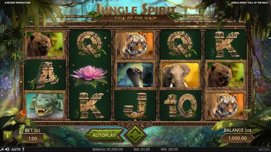 Jungle Spirit: Call of the Wild base game on a 5×3 grid with 243 ways to win