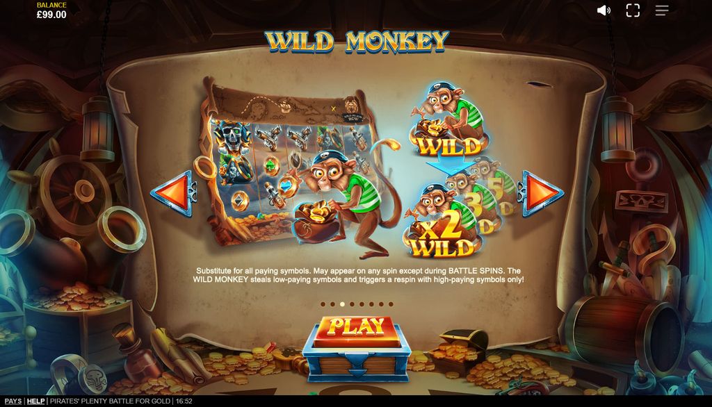 The Wild Monkey steals low-paying symbols and returns as a multiplied Wild