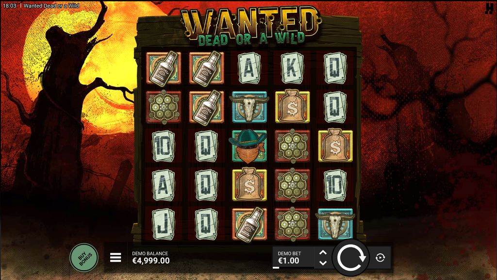 Wanted Dead or a Wild base game interface