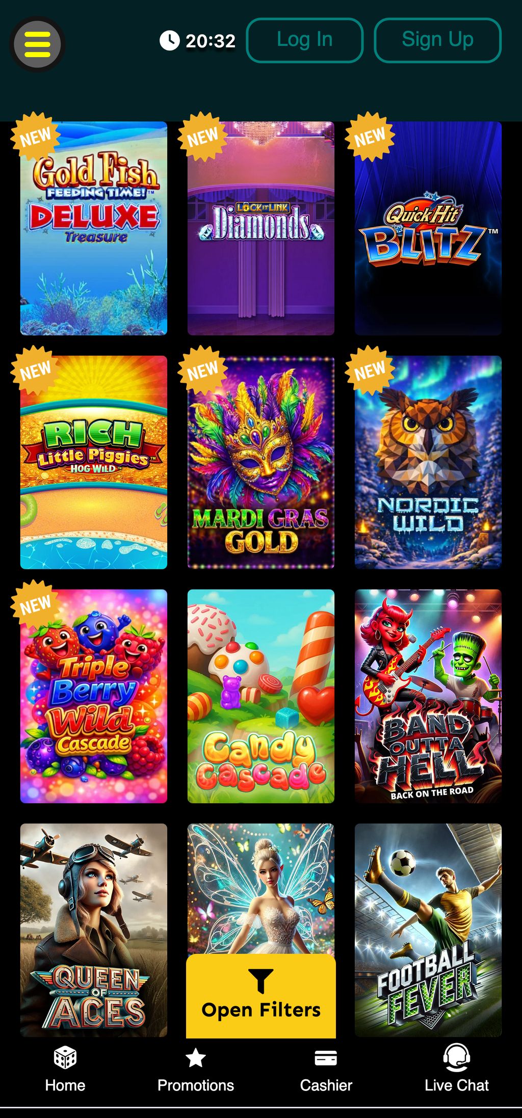 Zarbet casino games catalog
