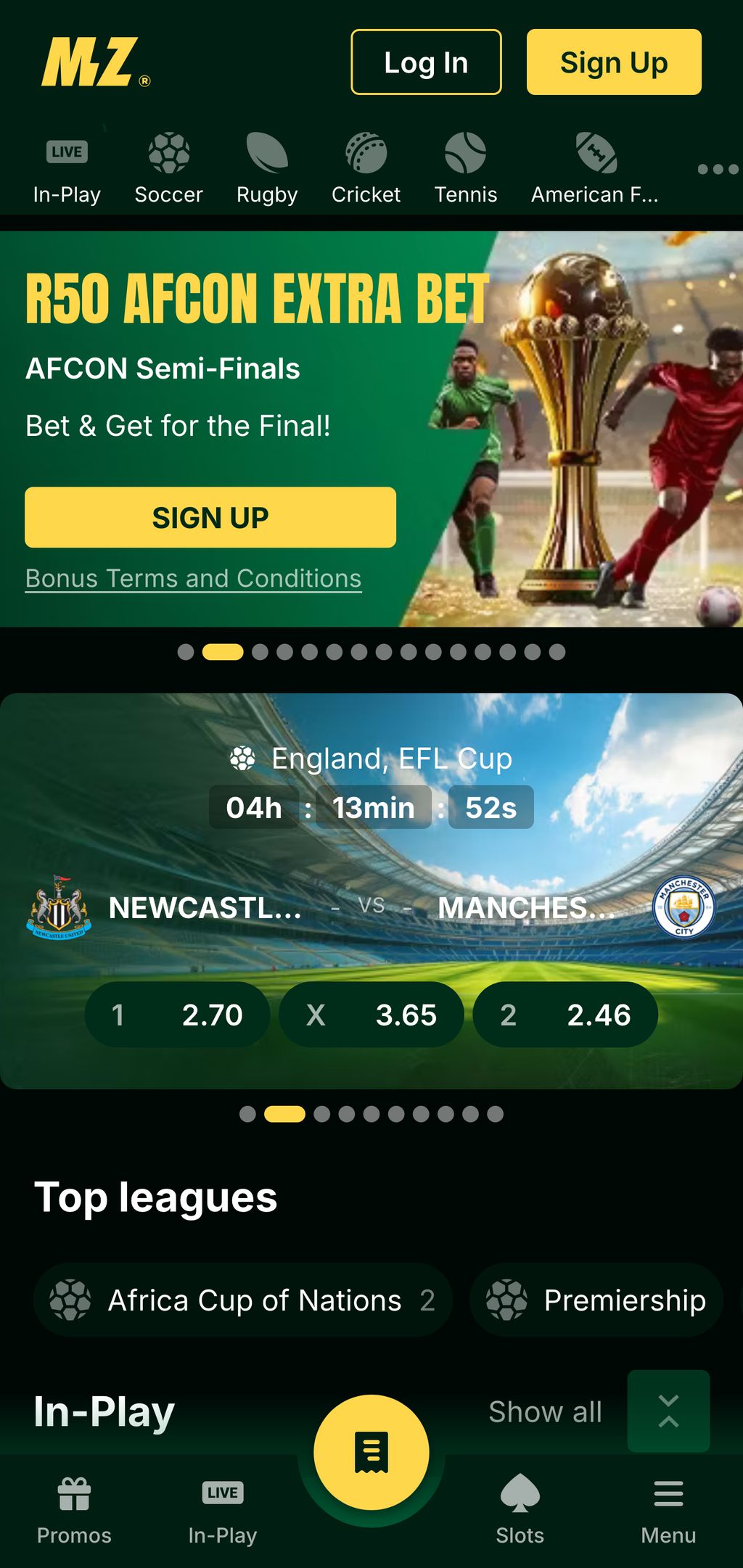 Mzansibet official website
