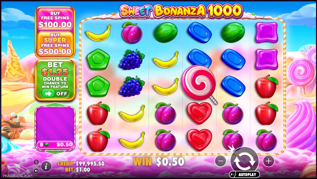 weet Bonanza 1000 base game grid