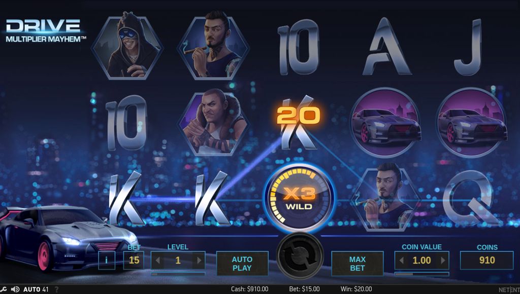 Base game win with x3 Wild and K symbols