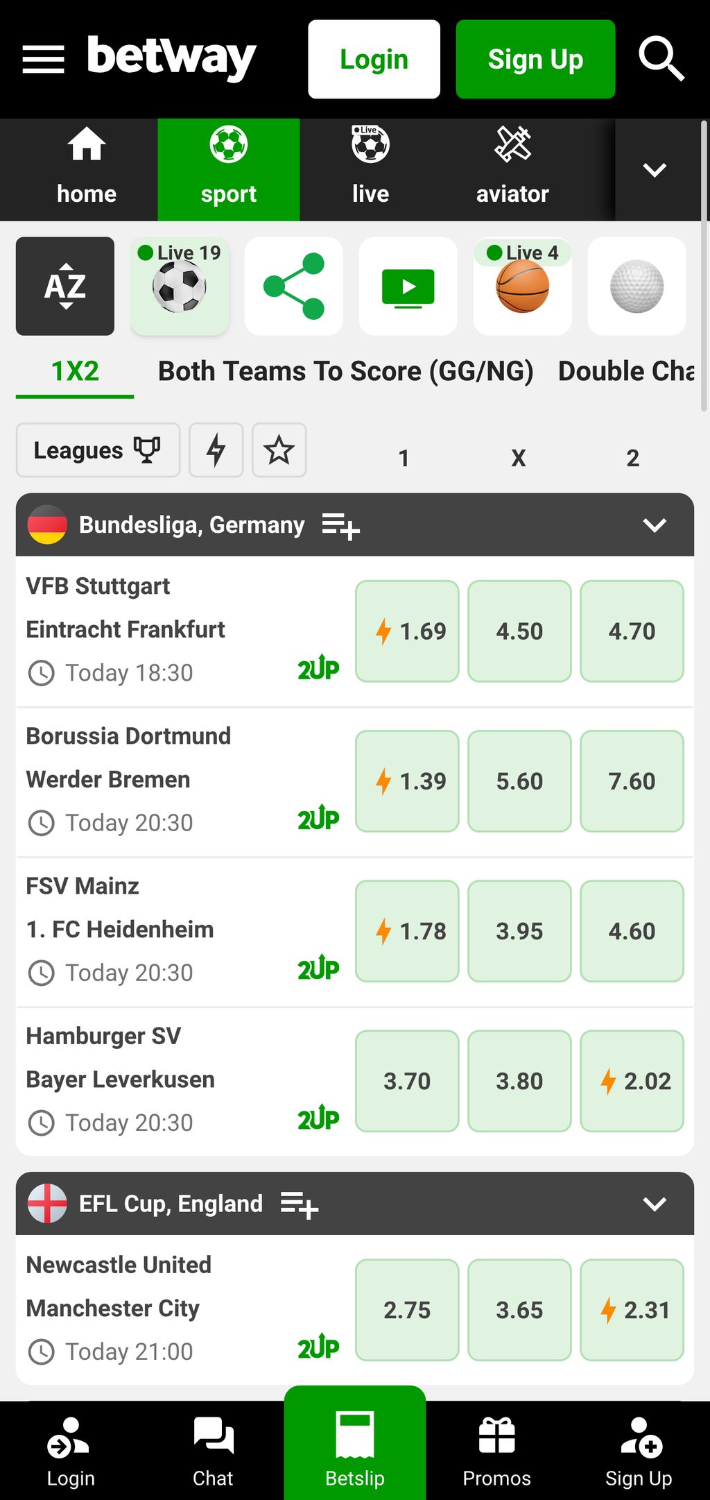 Betway sports betting