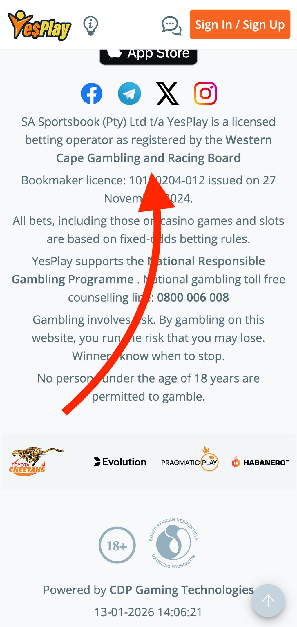 YesPlay's license information is located in the footer.