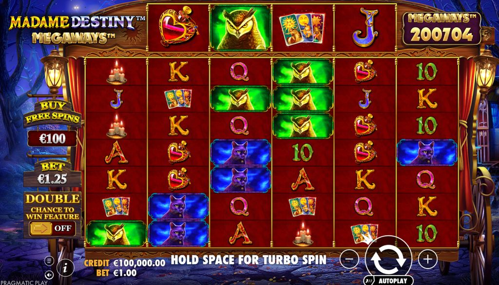 Gameplay view with 200,704 Megaways active and the Buy Free Spins panel on the left