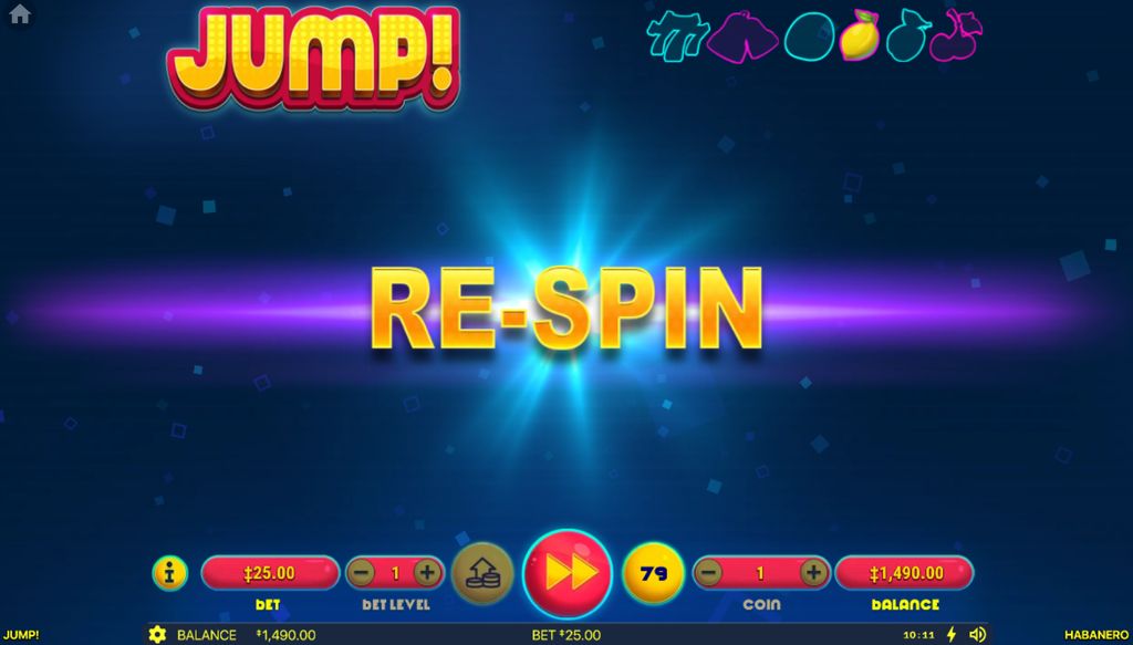 Re-Spin trigger screen.