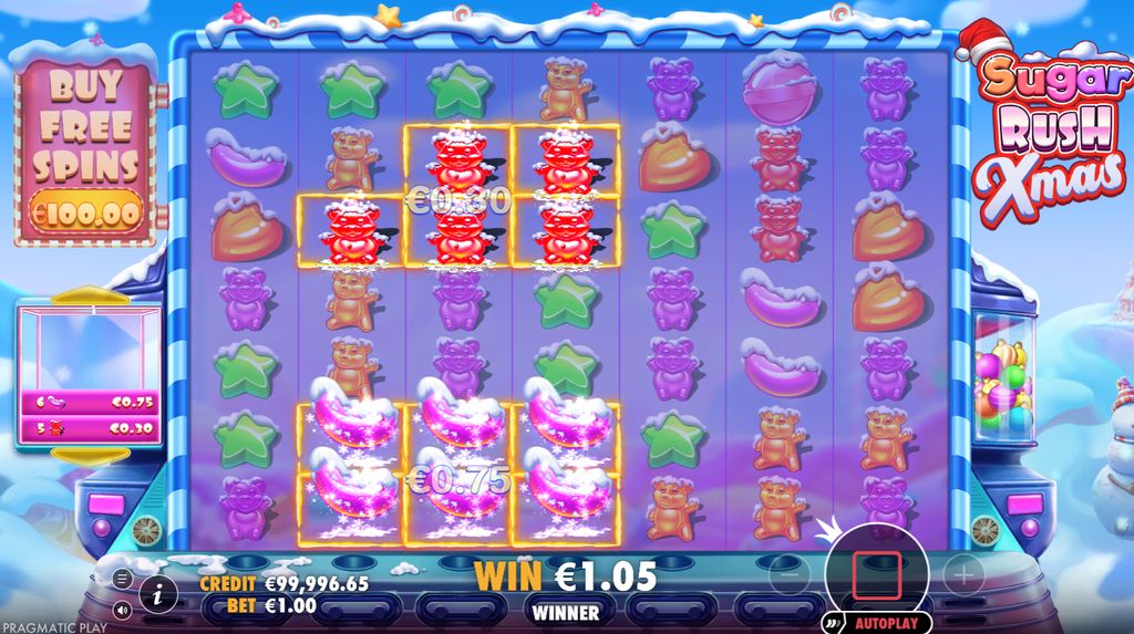 Winning clusters highlighted during the Tumble sequence