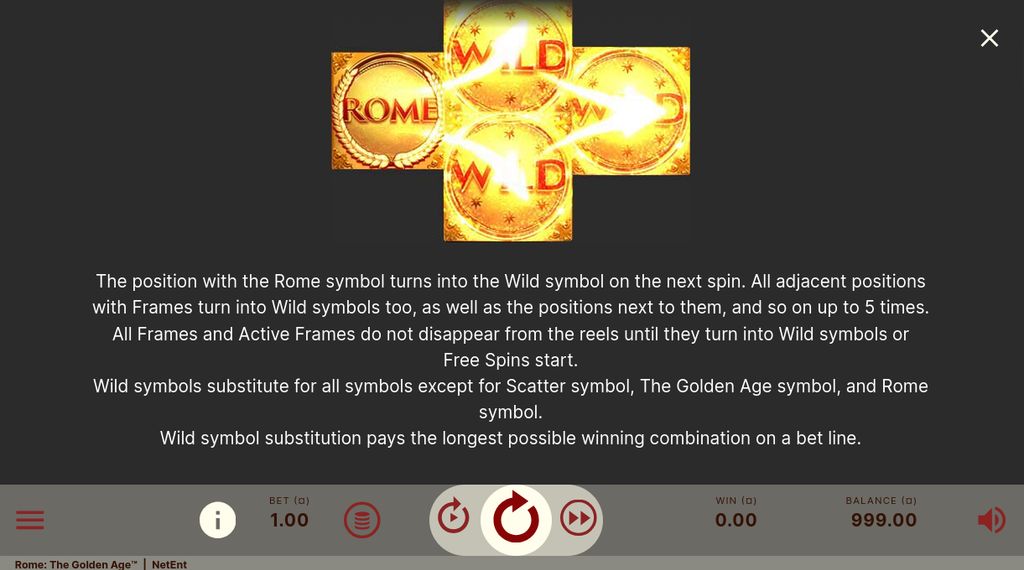 A Rome symbol triggers a wild explosion that spreads to neighbouring framed cells