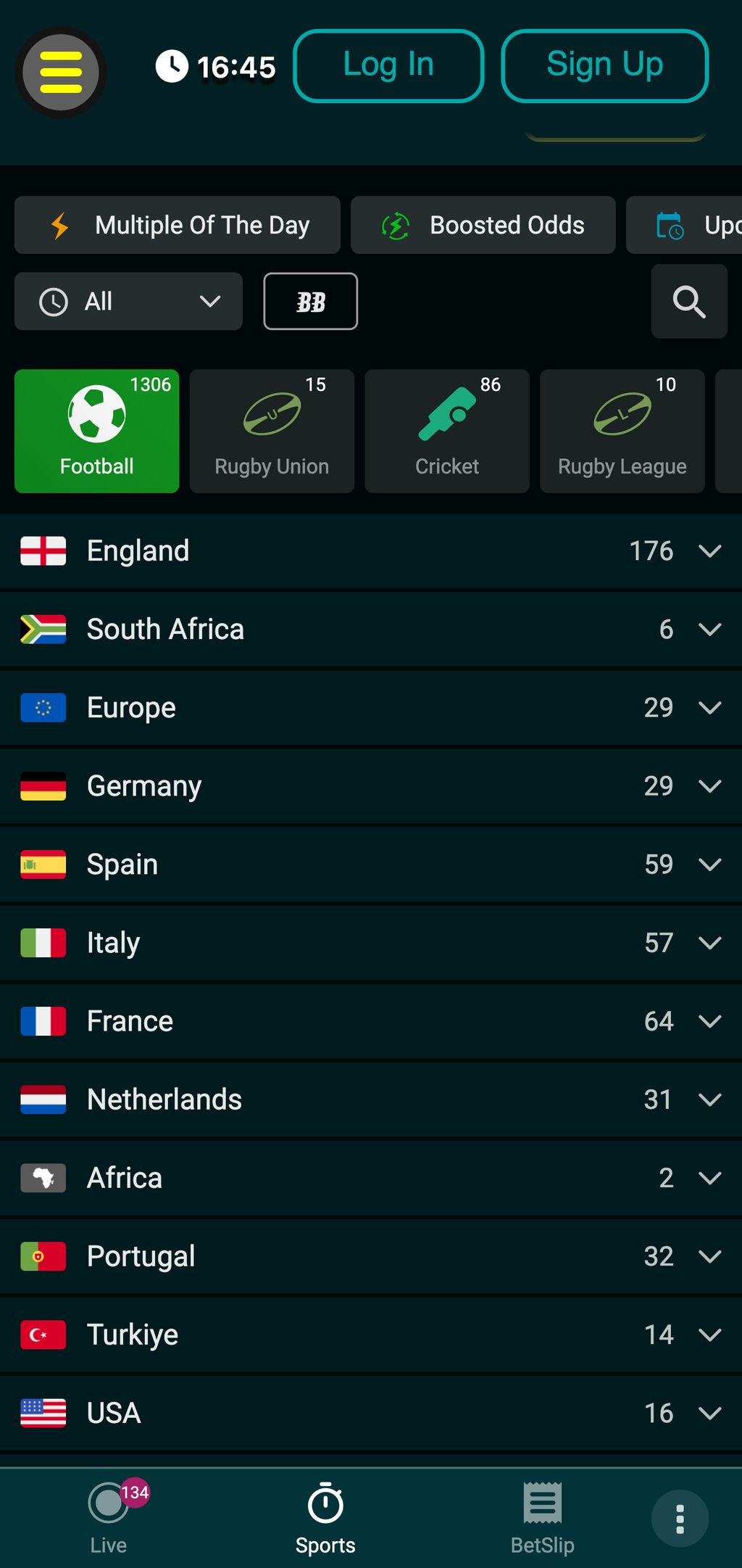 Sports betting on ZARbet mobile app