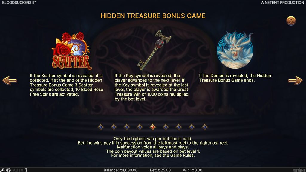 The Hidden Treasure Bonus Game Symbols