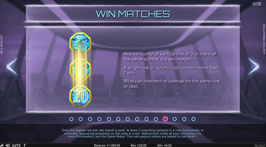 Win matches form along rows or columns of three or more