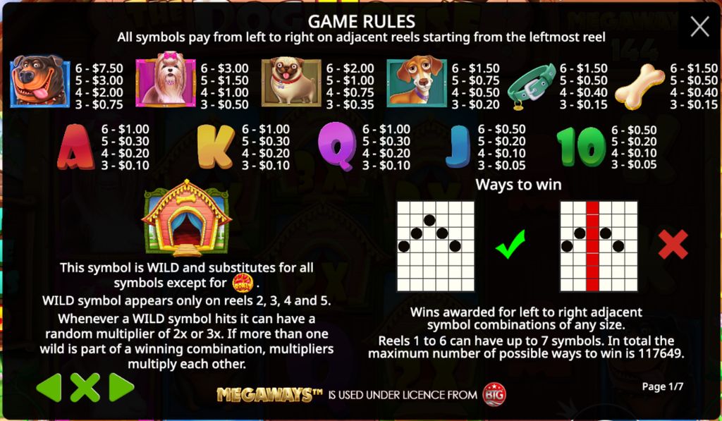 Symbol values and winning ways illustration for a R1 bet