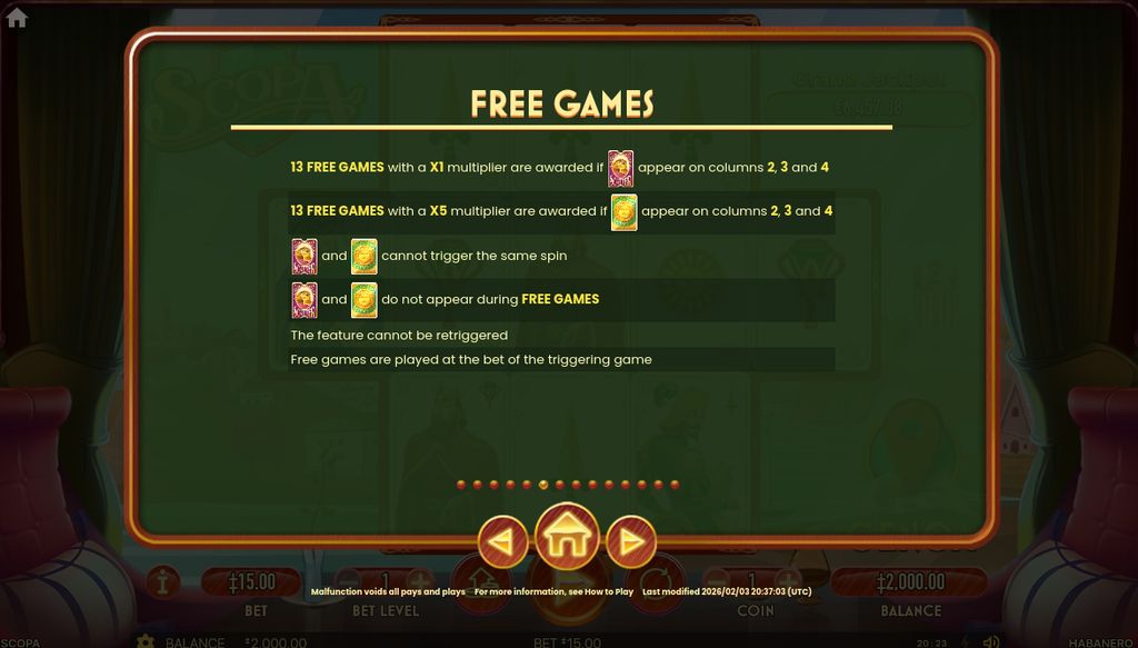 Free Games rules