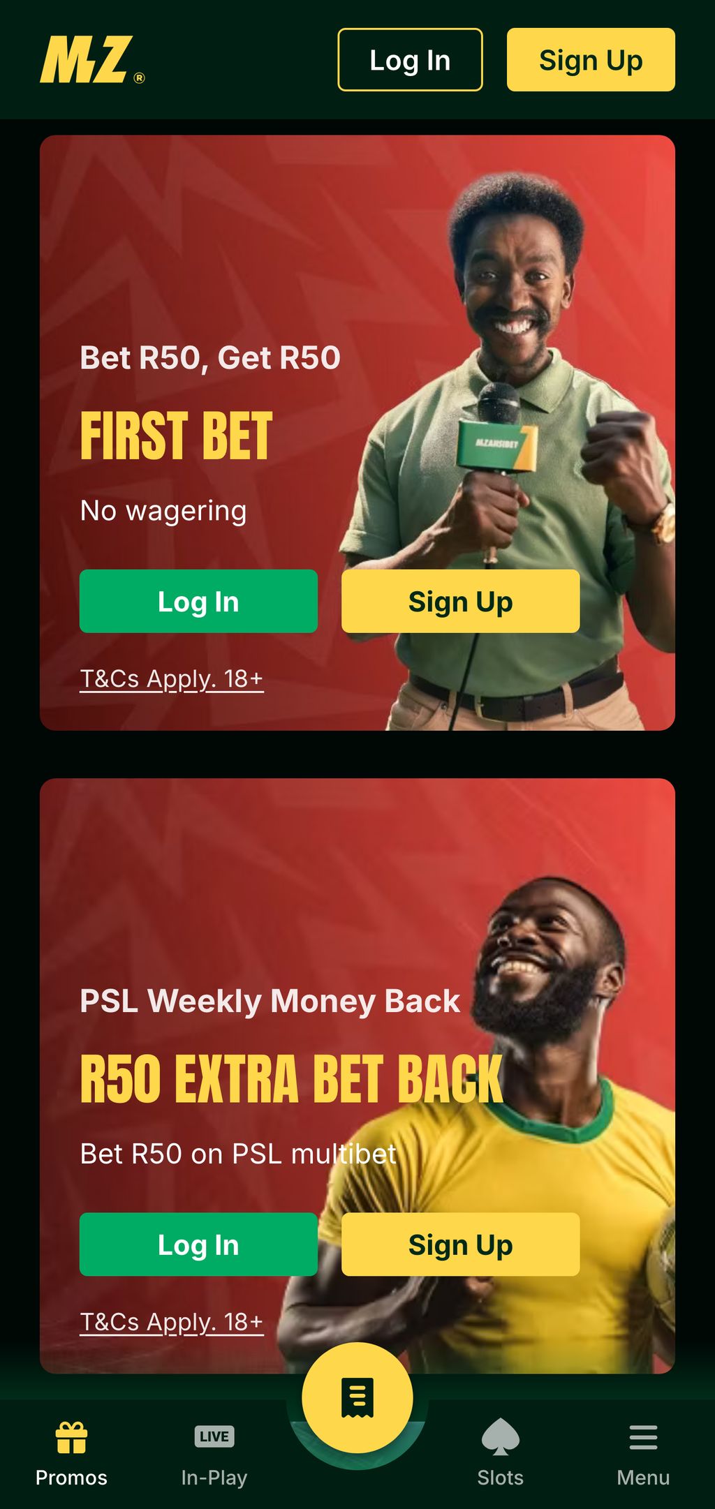 Mzansibet welcome offer